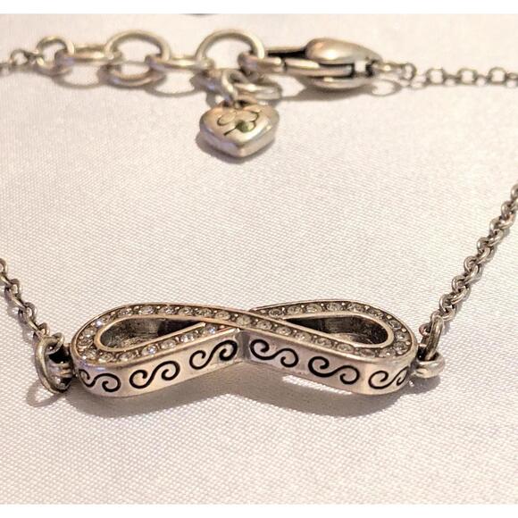 BRIGHTON Starry Night Infinity Ribbon Necklace & Bracelet Set Swarovski Crystals - Picture 9 of 12